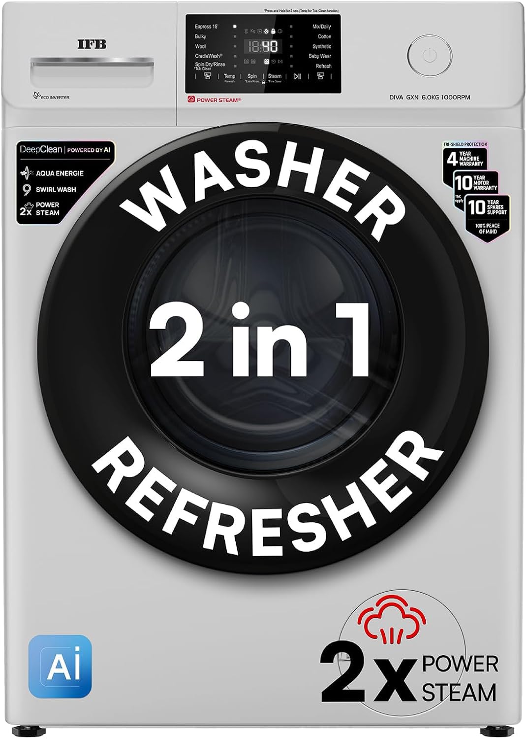IFB 6 Kg 5 Star, DeepClean® Technology, AI Powered, Fully Automatic Front Load Washing Mac Amazon sale