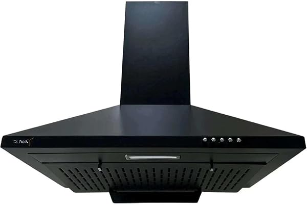 RUWA GARNET 60 cm Filterless Wall Mounted Kitchen Chimney Black | 1000 CMH Suction Power | Amazon sale