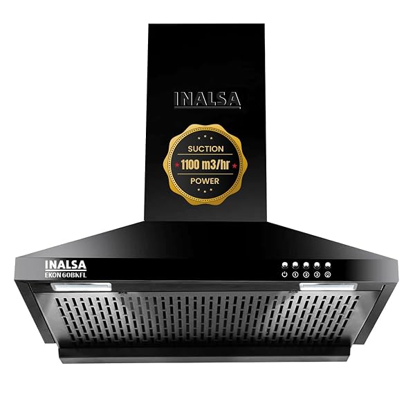 INALSA Pyramid Shape Wall Mount Kitchen Chimney 60 cm|1100 m³/hr Powerful Suction|58 dB Lo Amazon sale