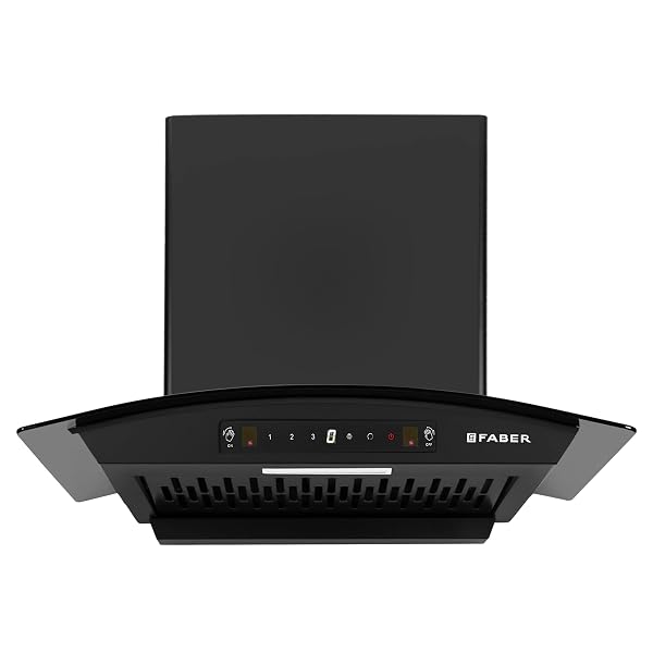 Faber 60 cm 1200 m³/hr Autoclean Curved Chimney| Black Filterless with Oil Collector |8 Yr Amazon sale