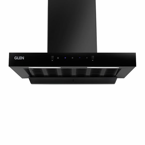 Glen Hood Anya 90 Black Kitchen Chimney 90cm | 1200 m³/hr Suction| Filterless Thermal Auto Amazon sale