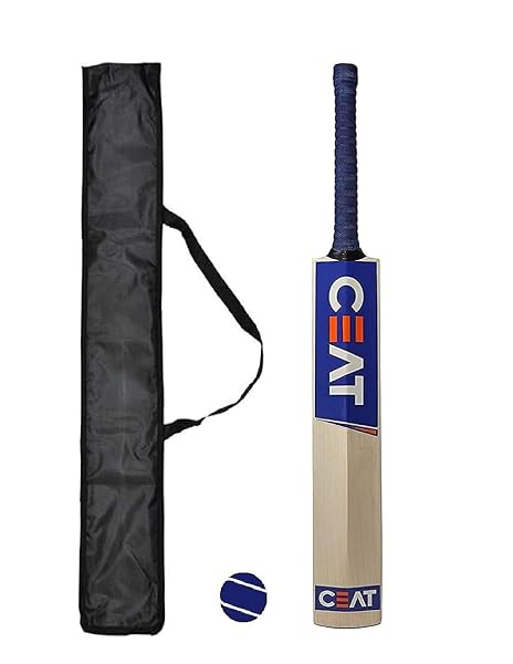Ske Solid Popular Willow Cricket Bat for All Tennis Balls (Natural, Full Size), Wood, Mult Amazon sale