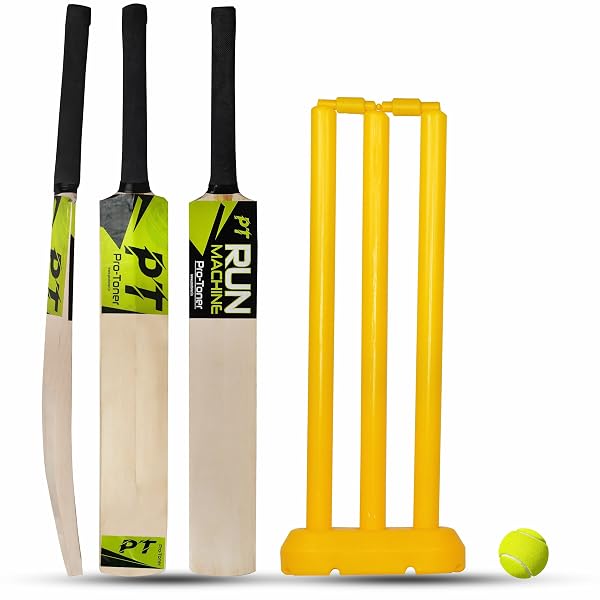Protoner Cricket Set with Wooden Bat, Stumps and Ball, Sports Kit for Kids and Adults (Kid Amazon sale