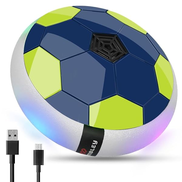 Wembley Rechargeable Hover Football for Kids | Indoor Floating Air Football Soccer Ball Ga Amazon sale