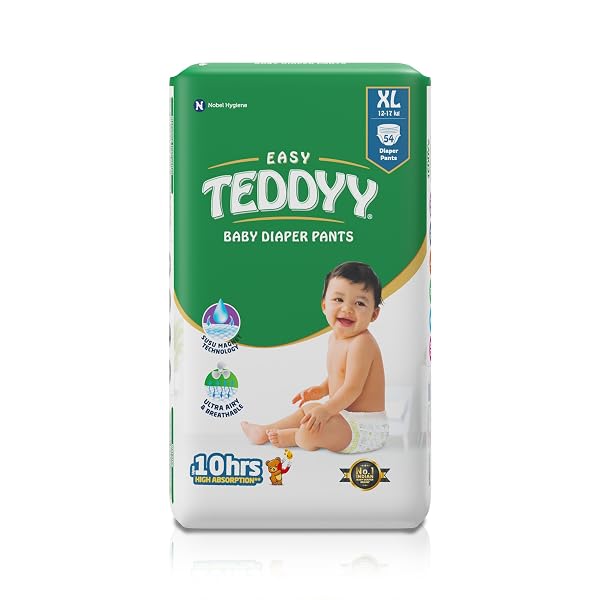 TEDDYY Easy Baby XL Size Diaper Pant Style | 54 Count (Extra Large) | 12–17 kg (Pack of 1) Amazon sale