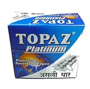 Topaz Platinum Double Edge Razor Blades for men - Pack of 50 Amazon sale