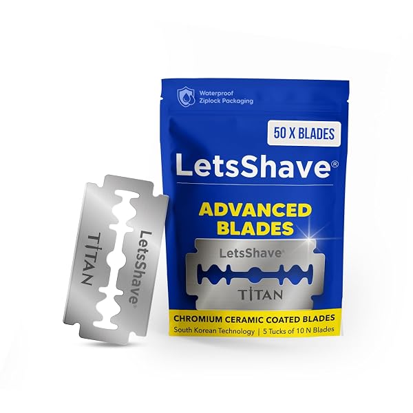 LetsShave Advanced Double Edge Blades – Pack of 50 | Stainless Steel | Compatible with All Amazon sale