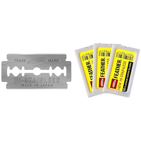 Feather Hi-Stainless Platinum Double Edge Razor Blades 30 Ct Amazon sale