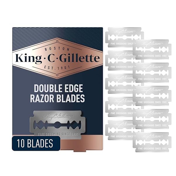 King C. Gillette Double Edge Safety Razor Blades 10 count, Stainless Steel Platinum Coated Amazon sale