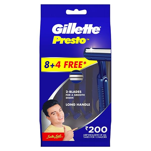 Gillette Presto Manual Shaving Razor (Pack of 8 + 4) Amazon sale