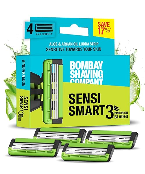 Bombay Shaving Company Sensi Smart 3 Razor Cartridge | Pack Of 4 Blades Amazon sale