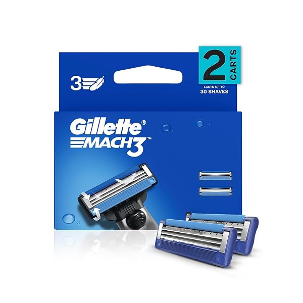 Gillette Mach3 Shaving 3-Bladed Cartridges, Pack of 2 Amazon sale