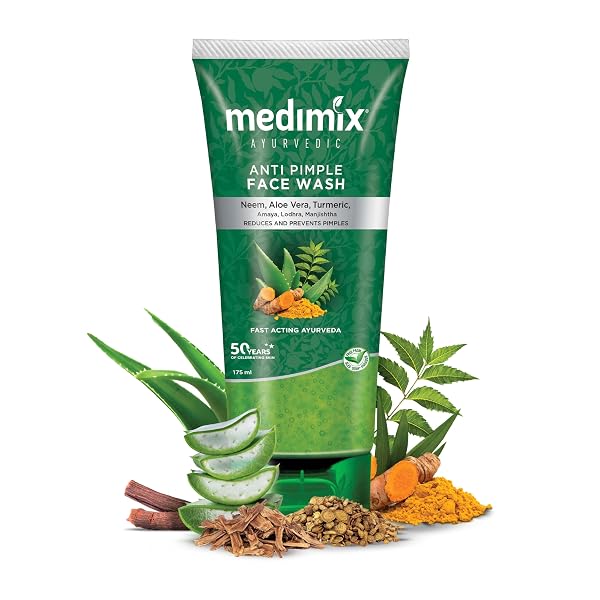 Medimix Ayurvedic Anti Pimple Face Wash 175ml | With Neem, Aloe Vera, and Turmeric | Helps Amazon sale