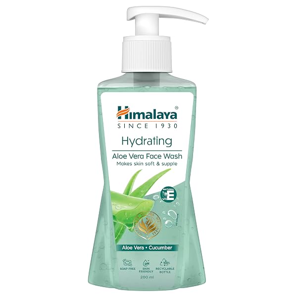 Himalaya Hydrating Aloe Vera Face Wash 200 ml | Aloe Vera & Vitamin E | Creamy Gentle Clea Amazon sale