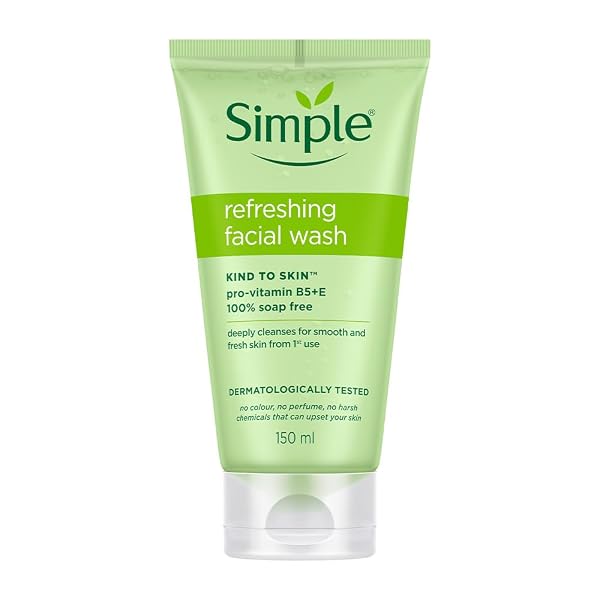 Simple Kind To Skin Refreshing Facial Wash 150 ml | 100% Soap-Free Facewash that doesn't d Amazon sale