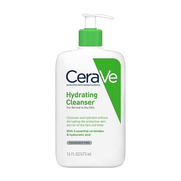 CeraVe Hydrating Cleanser For Normal To Dry Skin (473ml) - Non-Foaming Face Wash with Hyal Amazon sale