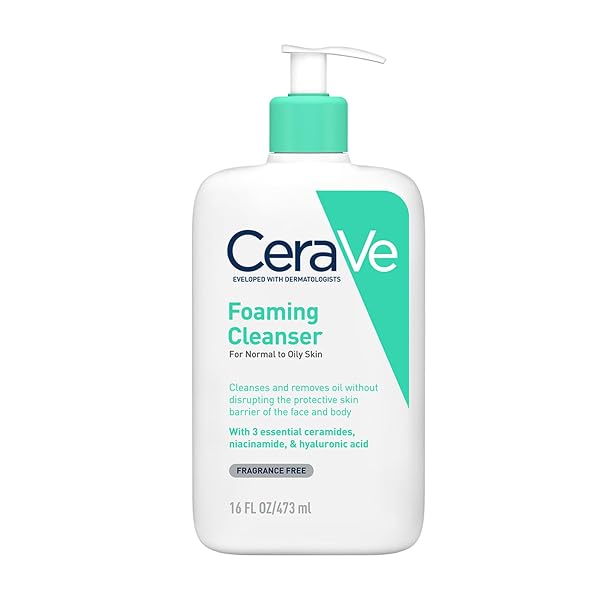 CeraVe Foaming Cleanser For Normal To Oily Skin (473ml) - Dermatologist-Developed Facewash Amazon sale