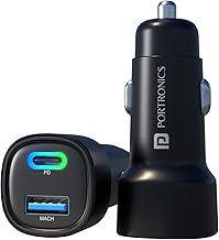Portronics 80W Dual Output Fast Car Charger with Type-C PD & USB Amazon sale