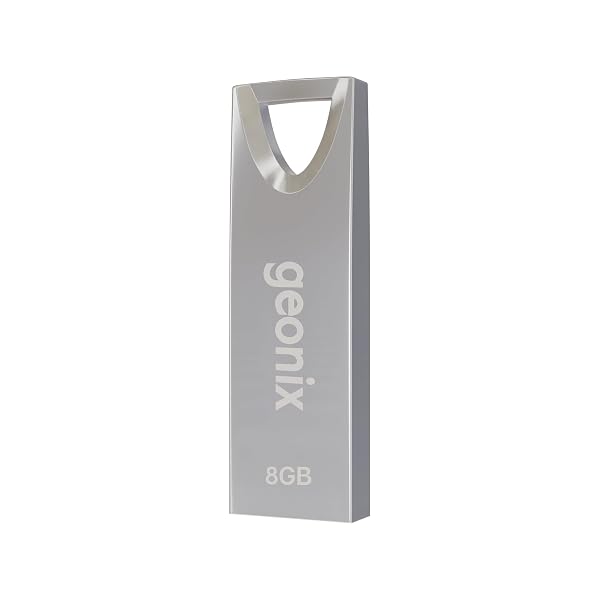 Geonix Pendrive I Silver I USB 2.0 I Keyring Design I Lightweight I Variant 8GB I 5 Years Amazon sale