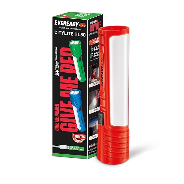 Eveready CITYLITE HL50 Rechargeable LED Emergency Lantern, 220 Lumen Bright 220 Lumen Outp Amazon sale