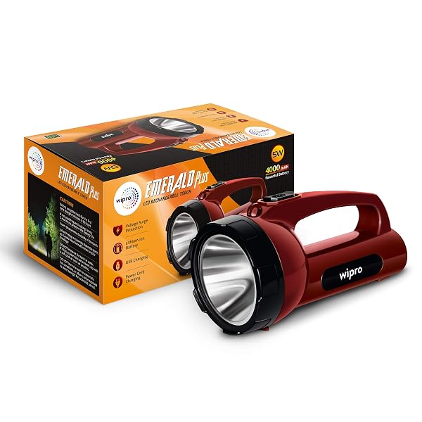 Wipro Emerald Plus Rechargable Torch Amazon sale