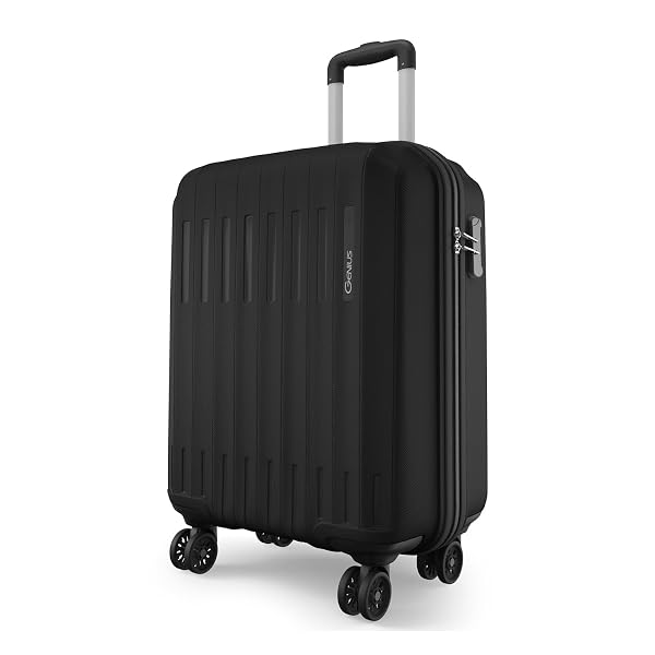 Safari Cabin Genius Alley 55cm Trolley Bag Hard Case Polypropylene, 4 Spinner Wheels, 360 Amazon sale