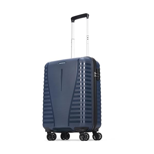 Aristocrat Airpro 8-Wheel Cabin Size Hard Case Trolley Bag, Poseidon Blue Amazon sale