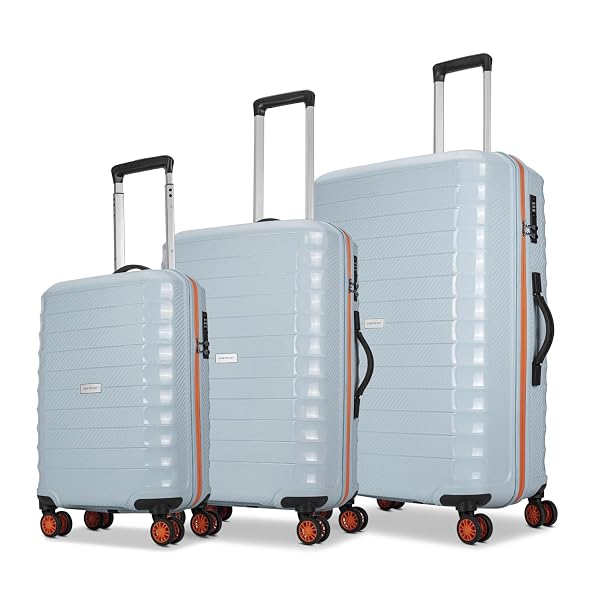Aristocrat Altitude Set of 3 (Cabin+Medium+Large) Trolley Bags, Surf Spray Amazon sale