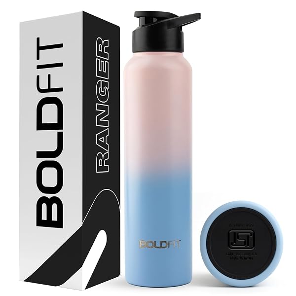 Boldfit Water Bottles Stainless Steel Water Bottle 1 Litre Steel Bottles for School, Offic Amazon sale