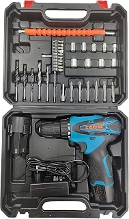 IZOM 12v Cordless Drill Set(Set of 38 in Blow Mould Case,Blue) Battery Powered Amazon sale
