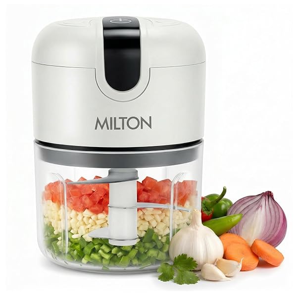 MILTON 6-in-1 Rechargeable Mini Electric Chopper I Unbreakable Food Grade Material I Stain Amazon sale