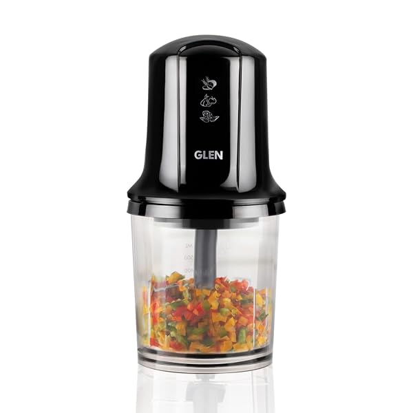 Glen Electric Mini Chopper, 500ml with Stainless Steel Blades, Egg Whisking Disc, Food-Gra Amazon sale