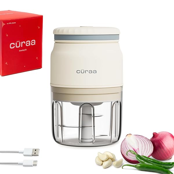 CÜRAA USB Vegetable Chopper for Kitchen Use | ChopLab Neo Electric Chopper by Chef Sanjyot Amazon sale