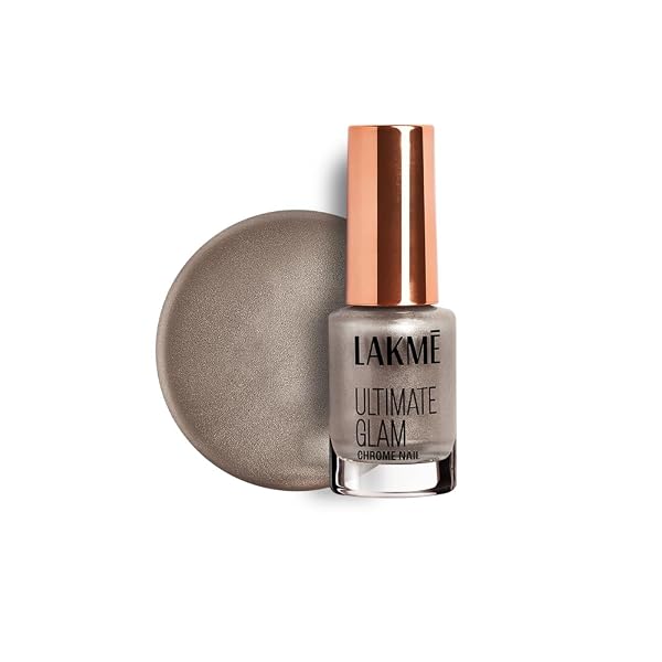 LAKME Ultimate Glam Chrome Nail Paint, Khakhi, 6ml, for Stylish and Sassy Nails, with Meta Amazon sale