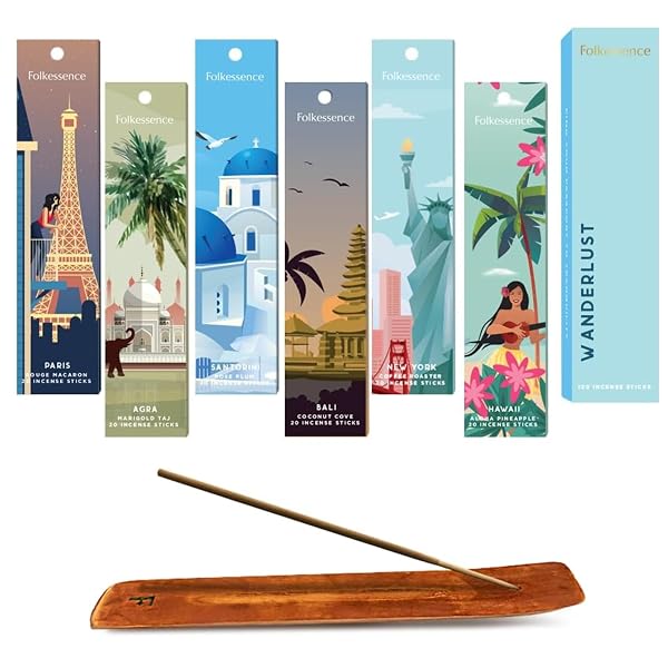 Folkulture Incense Sticks for Home with Agarbatti Holder | Set of 6 (120) Coffee, Coconut Amazon sale