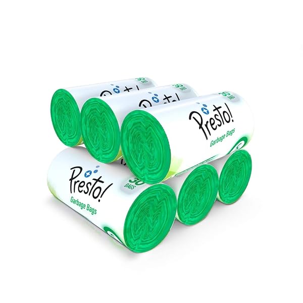 Amazon Brand - Presto! Garbage Bags | Small | 180 Count | 30 Bags X 6 Rolls | 17 X 19 Inch Amazon sale