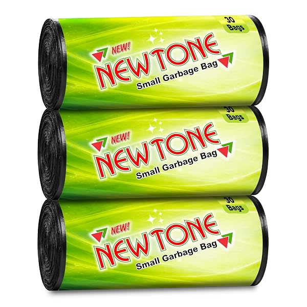 Newtone Garbage Bags | Small 17 X 19 Inches | 90 Bags Set (30 Bags X 3 Rolls) | Dustbin/Tr Amazon sale