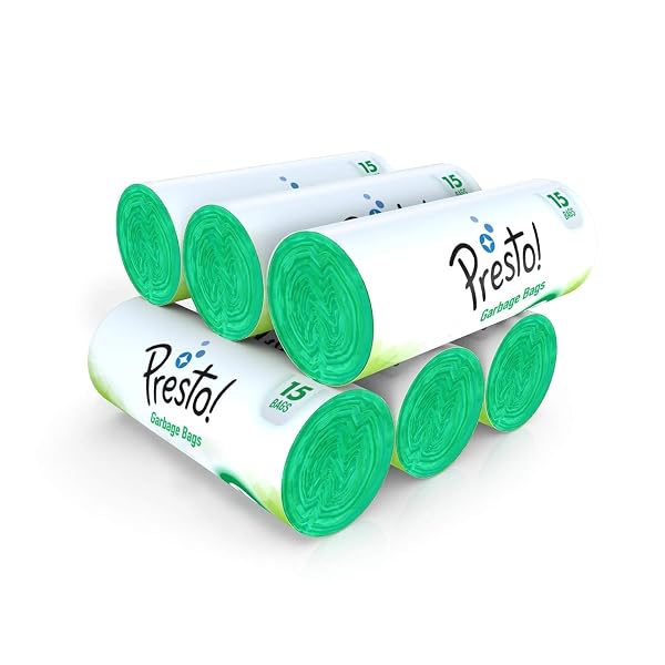 Amazon Brand - Presto! Garbage Bags | Large | 90 Count | 15 Bags X 6 Rolls | 24 X 32 Inche Amazon sale