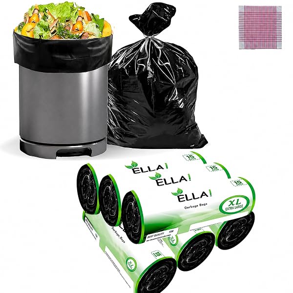 Ella Garbage Bags 30x37 Inches Extra Large 60 Bags 6 Rolls | Leak Proof & Tear Resistant T Amazon sale