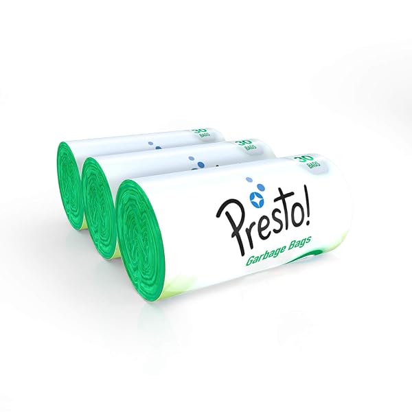 Amazon Brand - Presto! Garbage Bags | Medium | 90 Count | 30 Bags X 3 Rolls | For Wet Wast Amazon sale