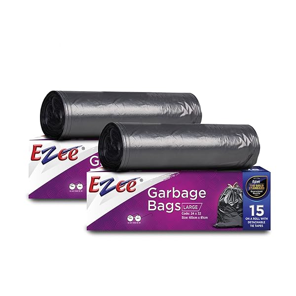 Ezee Garbage Trash Bag for Dustbin | 30 Pieces | Large 24 X 32 Inches I 15 piece x Pack of Amazon sale