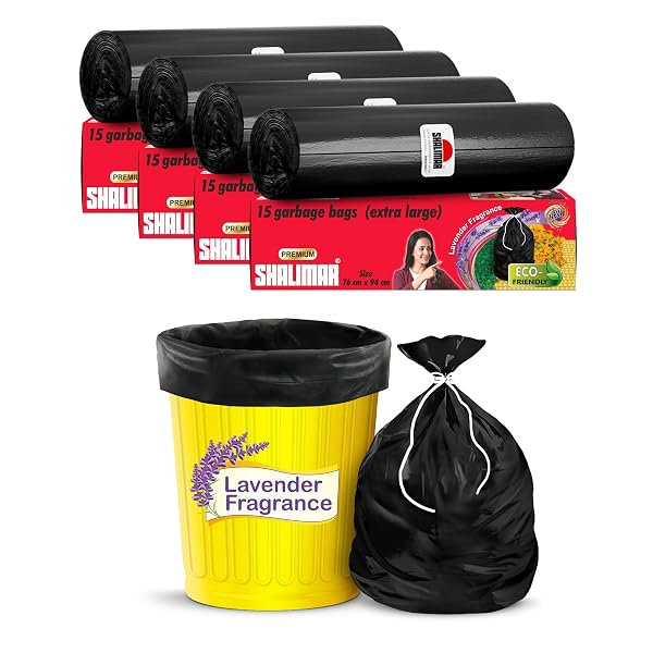 Shalimar Premium Scented Garbage Bags | Extra Large 30 X 37 Inches | 60 Bags (15 Bags X 4 Amazon sale