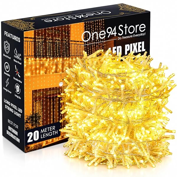 One94Store 20Meter 56 LED Serial String Lights – Plug in Waterproof Copper Wire Fairy Ligh Amazon sale