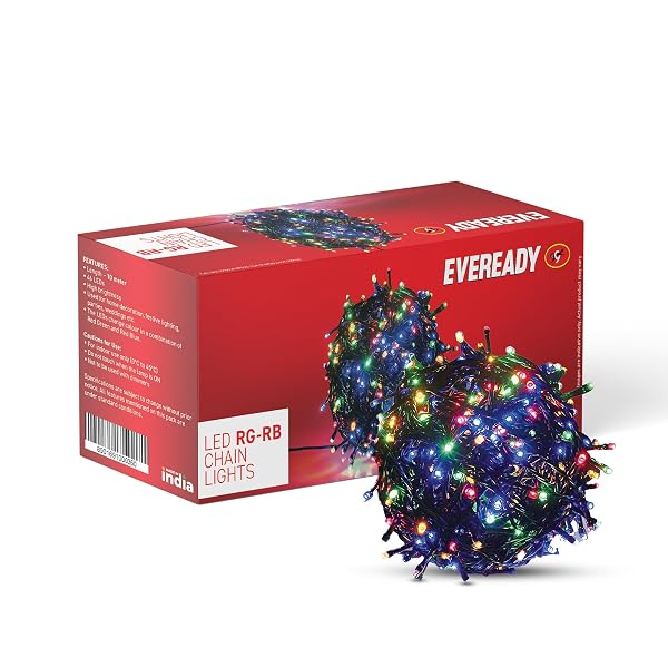 EVEREADY UTSAV, 33 FEET RG-RB LED Pixel Lights, 46 LEDs, BIS, Multicolour High Brightness Amazon sale