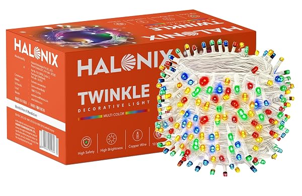 Halonix Twinkle 32 Feet Multicolor 46 LED Decorative Light | Diwali Lights for Decoration Amazon sale