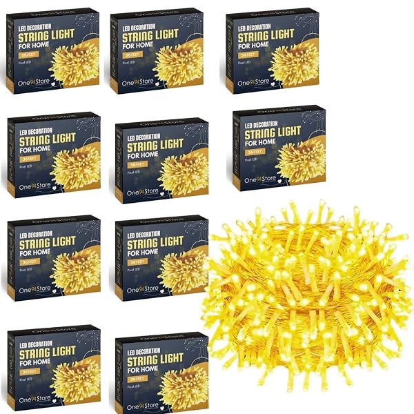 One94Store LED Pixel String Light Pack of 10 – 36 Ft Copper Wire Fairy Lights, Bright Warm Amazon sale