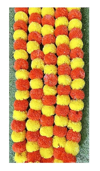 SPHINX Artificial Marigold Flower Garlands–Fluffy Marigold Strings for Diwali,Pooja,Weddin Amazon sale