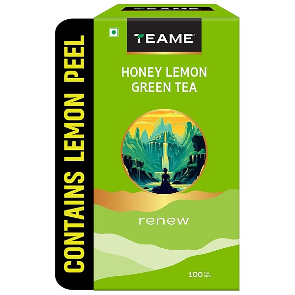 TE-A-ME Honey Lemon - Green Tea Bags 100 pcs | Green Tea - Lemon and Honey Green Amazon India sale