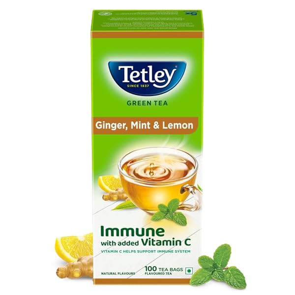 Tetley Green Tea, Ginger, Mint and Lemon, 100 Tea Bags Green Amazon India sale