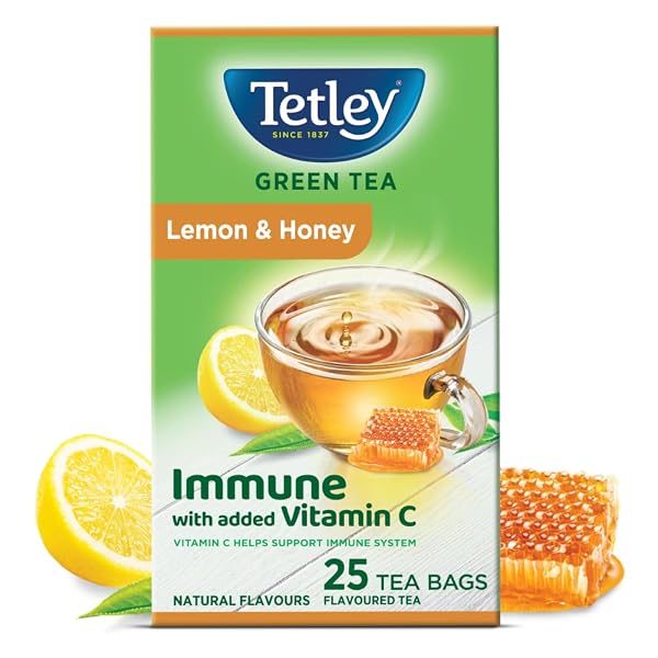 Tetley Green Tea, Lemon and Honey, 25 Tea Bags Green Amazon India sale